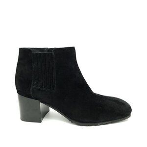 NEW Aquatalia Ankle Boots Womens 10 Black Suede Minimalist Classic Luxury